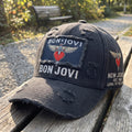 BJO Winged Heart Distressed Premium Denim Cap QH