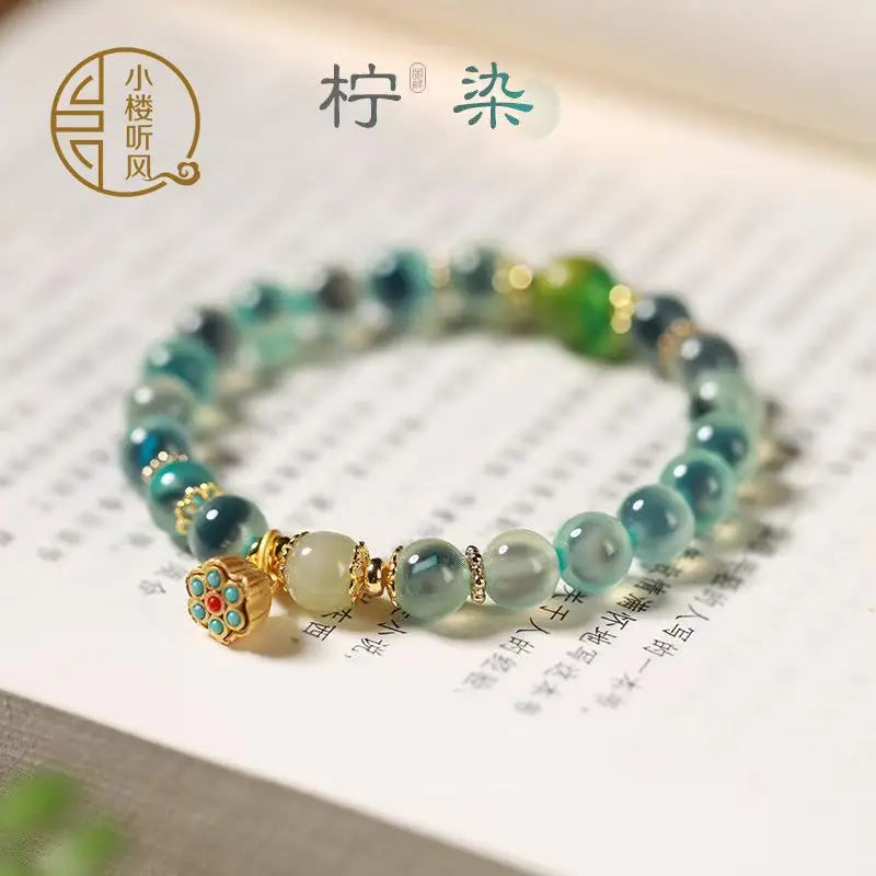 Chinese Style Classical New Arrival Bracelet Candy Heart Agate Lucky Beads Hand String for Women High-end Ins For Women's Gifts